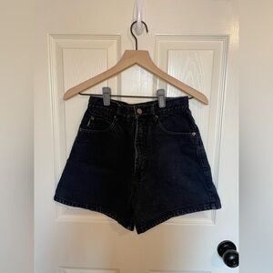 Vintage BONGO High Rise Black Denim Shorts